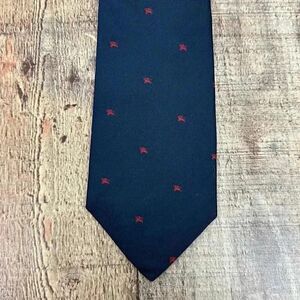 Vintage Burberrys Logo Print Tie 100% Pure Silk Made in USA